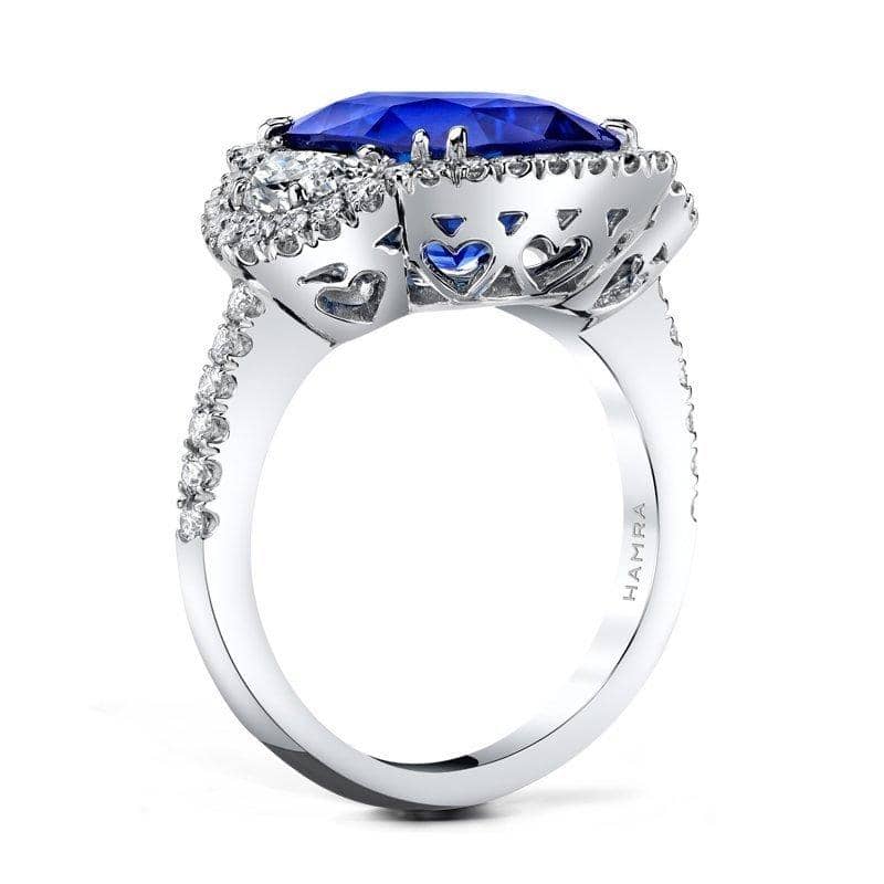 Cushion Cut Sapphire & Diamond Ring