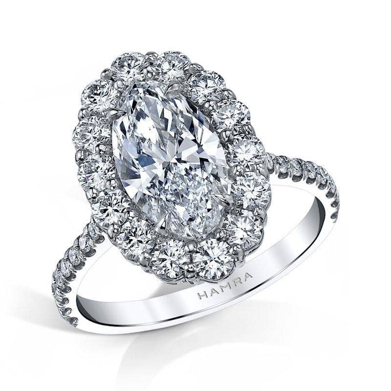 Moval Shaped Diamond Ring