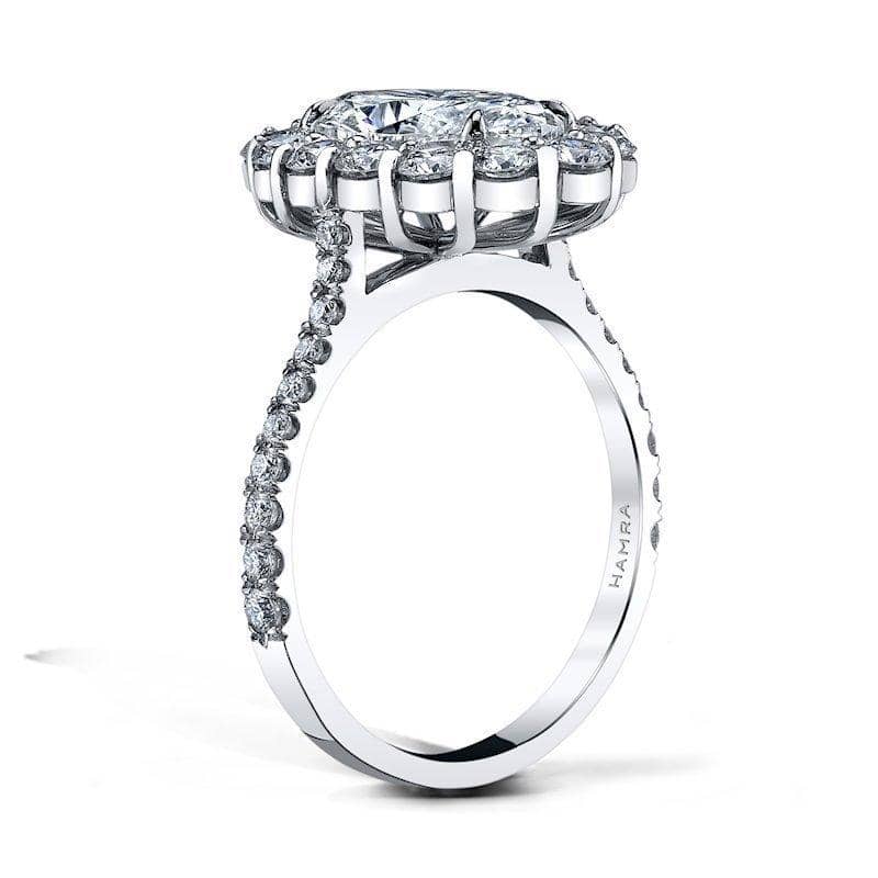 Moval Shaped Diamond Ring